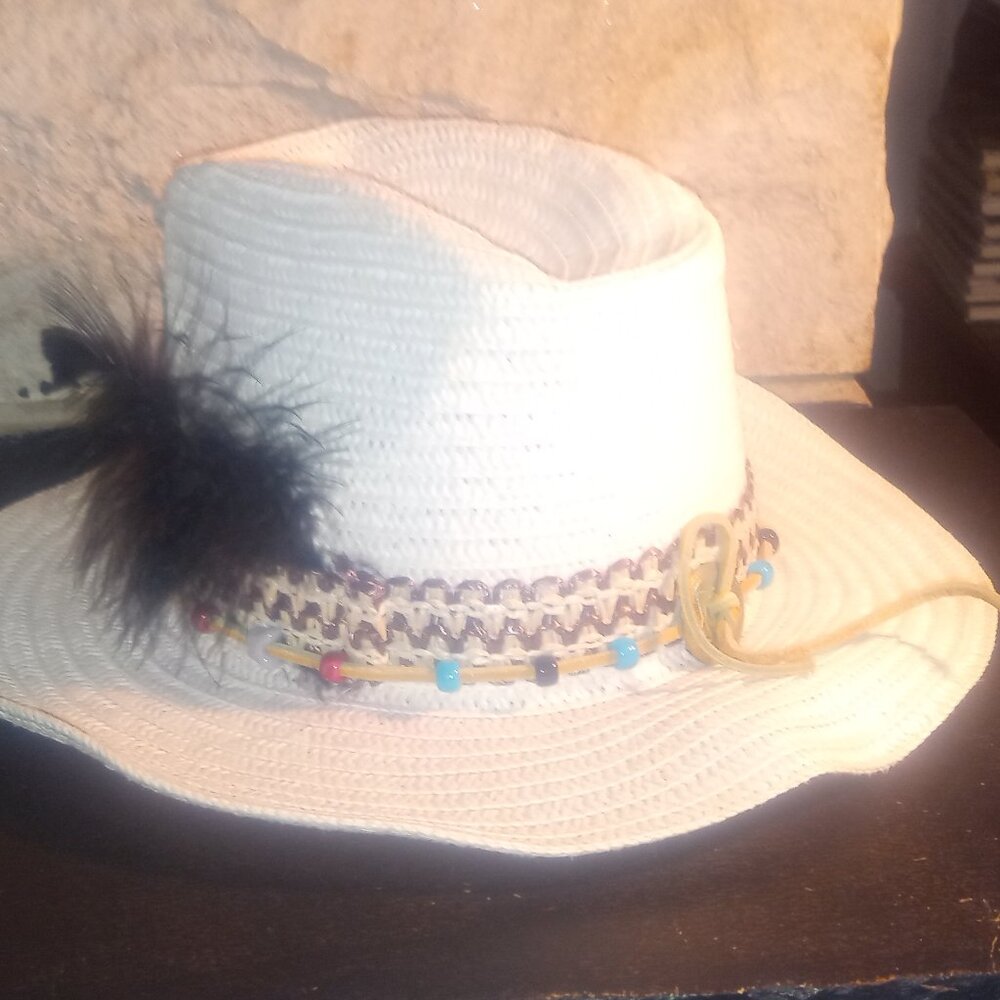 Resistol Women's Western Straw Hat Sz Small 6 1/2  - Unique White Cowgirl